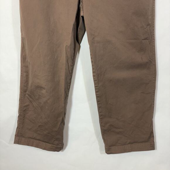 Rafaella Women's Mocha Brown Wide Leg Capri Cropped Pants Size 12 Neutral Y2K - Picture 3 of 12